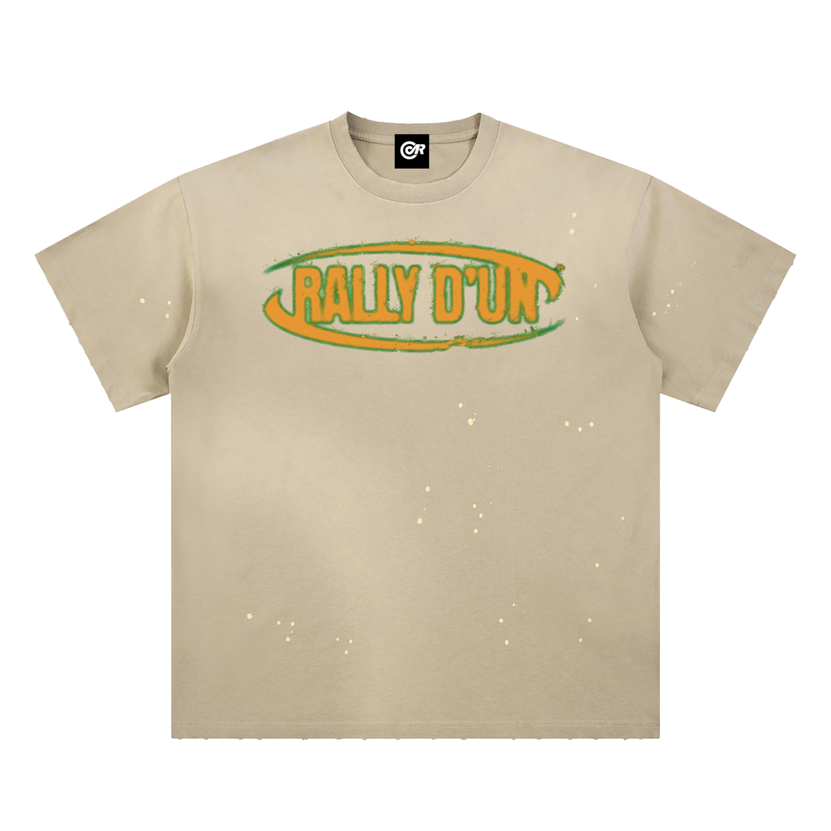 Hand-Frayed Sunfade Paint Splatter T-Shirt
