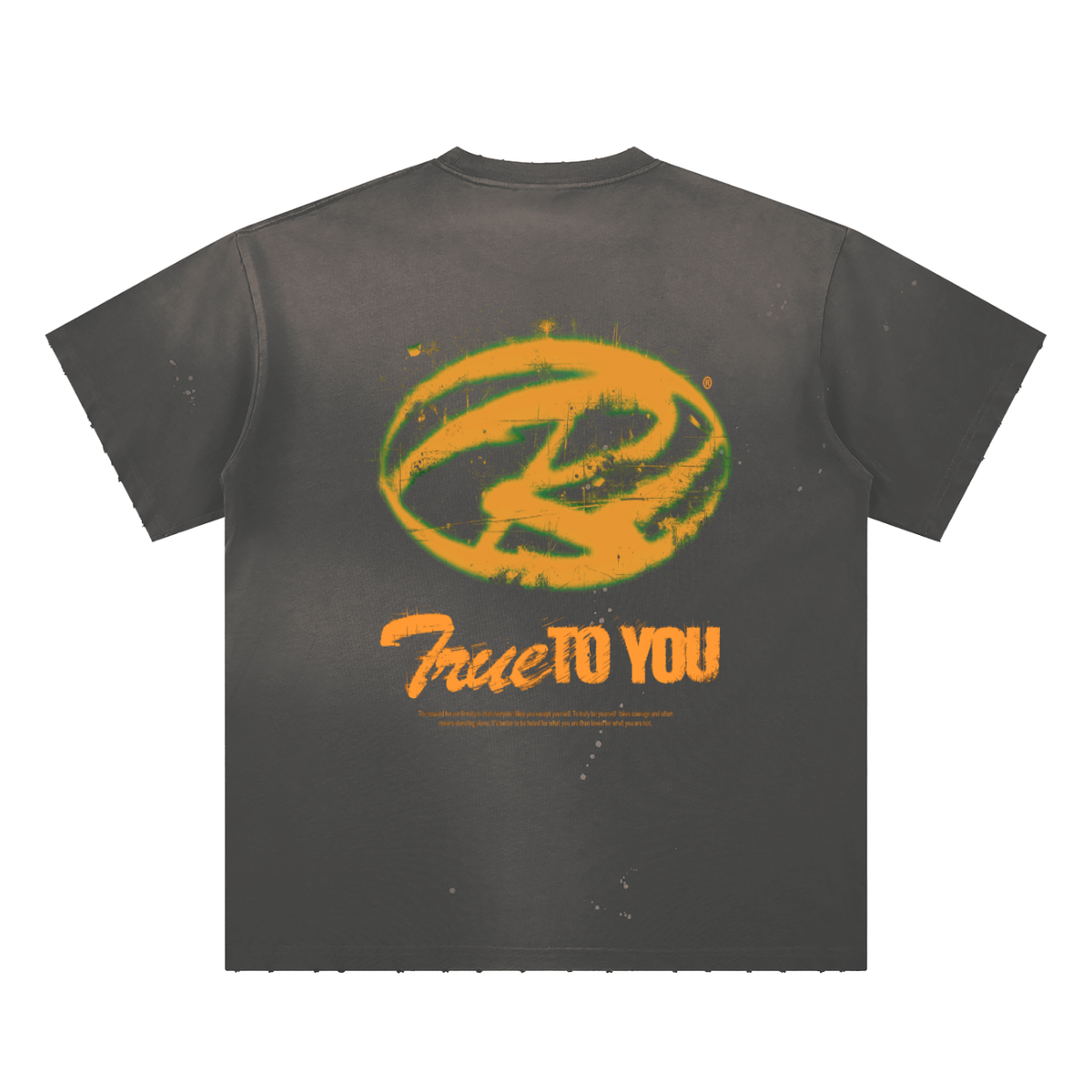 Hand-Frayed Sunfade Paint Splatter T-Shirt