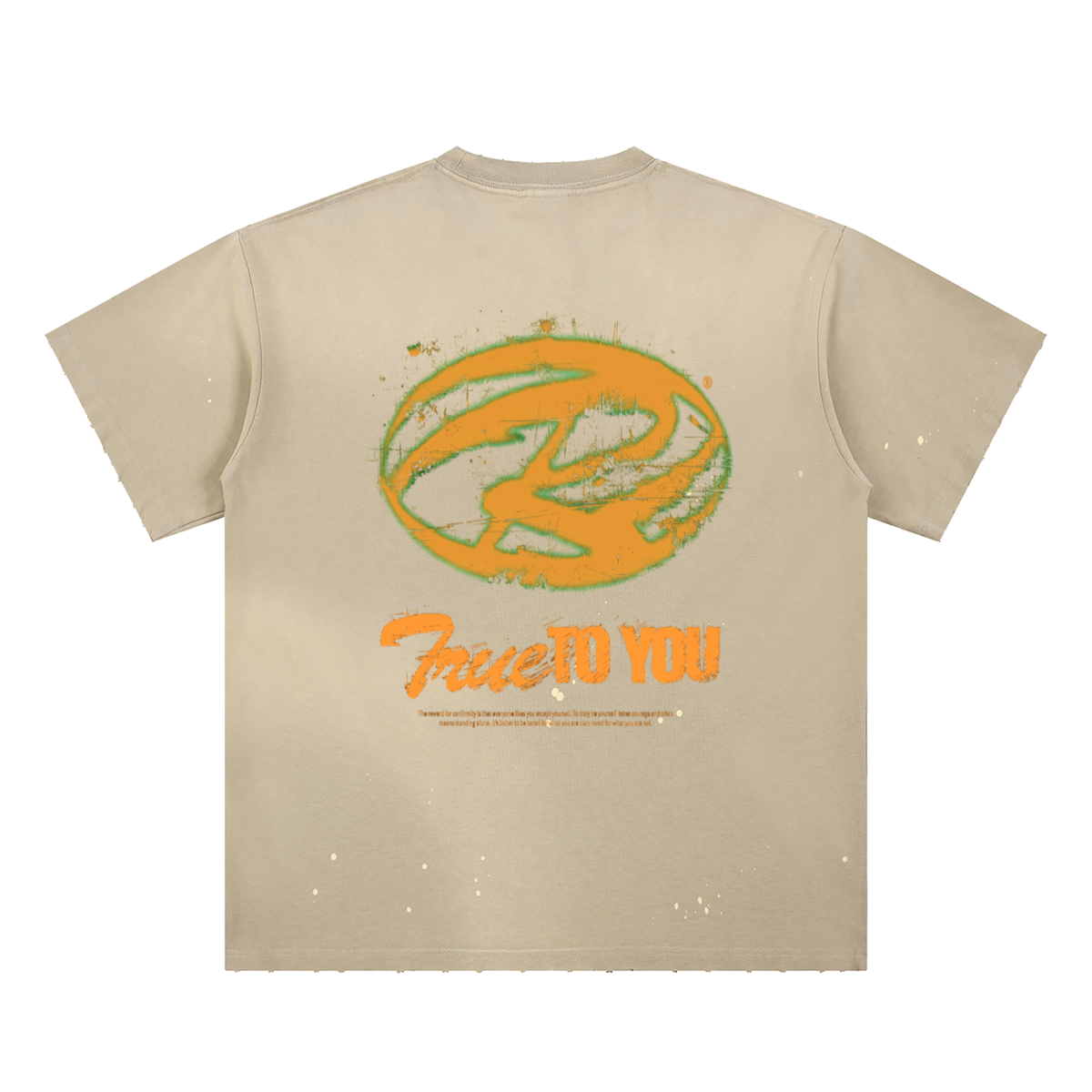 Hand-Frayed Sunfade Paint Splatter T-Shirt